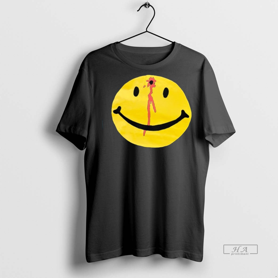 Official Trendy Gun Shot Smiley Face Tee Sweater