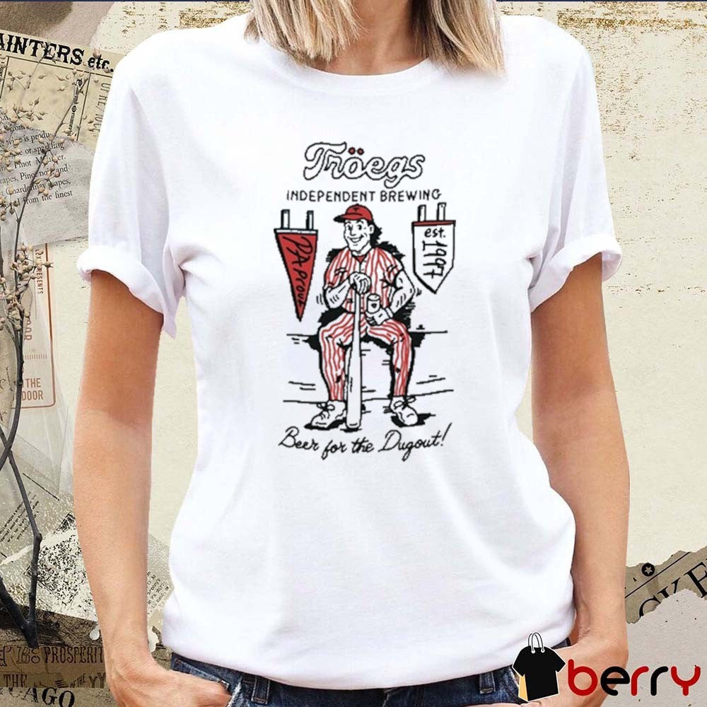 Troegs Independent Brewing Beer For The Dugout Dugout Stonewash Denim t-shirt