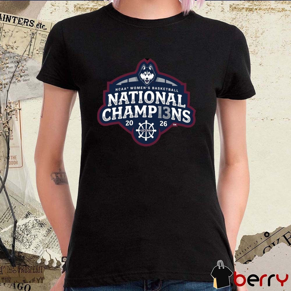UConn Huskies 2026 NCAA Women’s Basketball National Champions Back To Back 2025 2026 Logo t-shirt