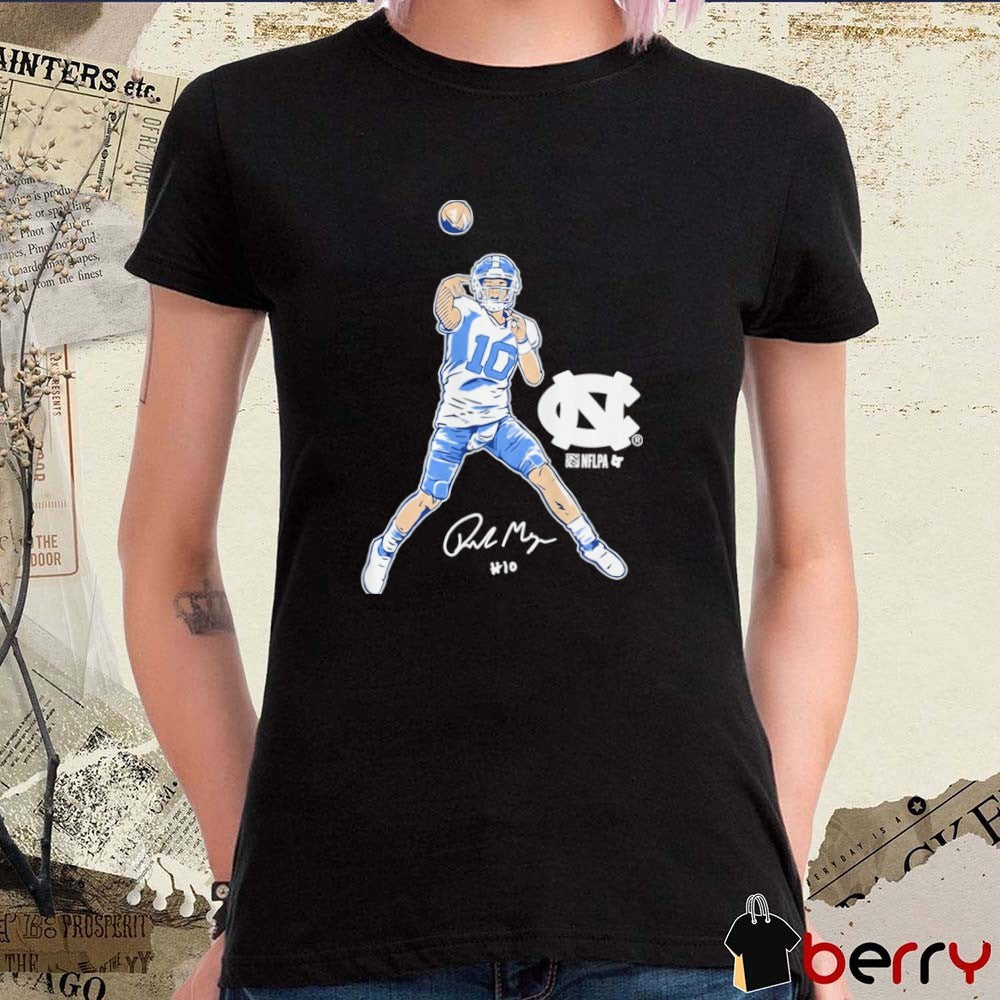 UNC North Carolina Tar Heels Football Drake Maye Pro Pose Signature t-shirt