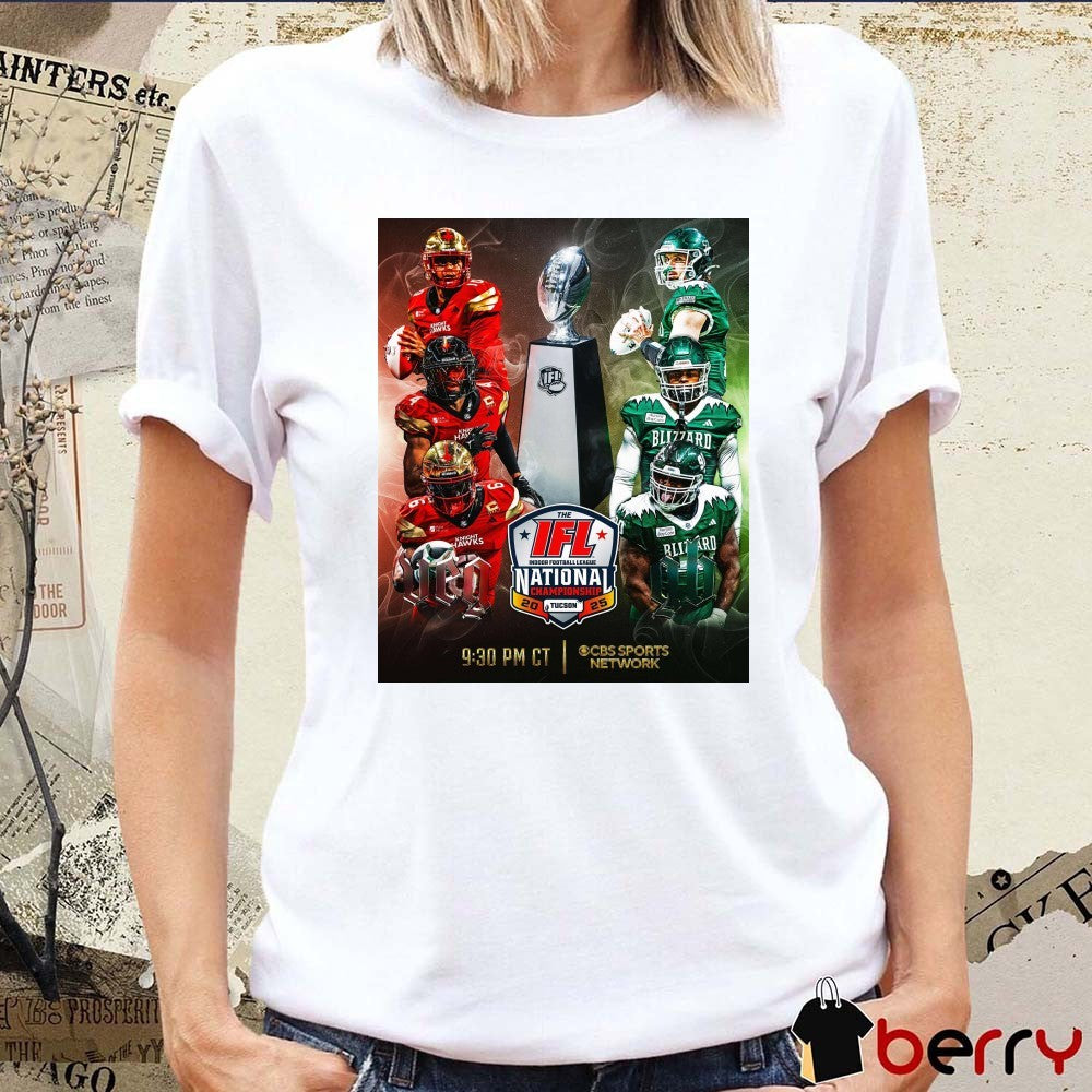 Vegas Knight Hawks Vs Green Bay Blizzard The IFL National Championship Tucson 2025 Poster t-shirt