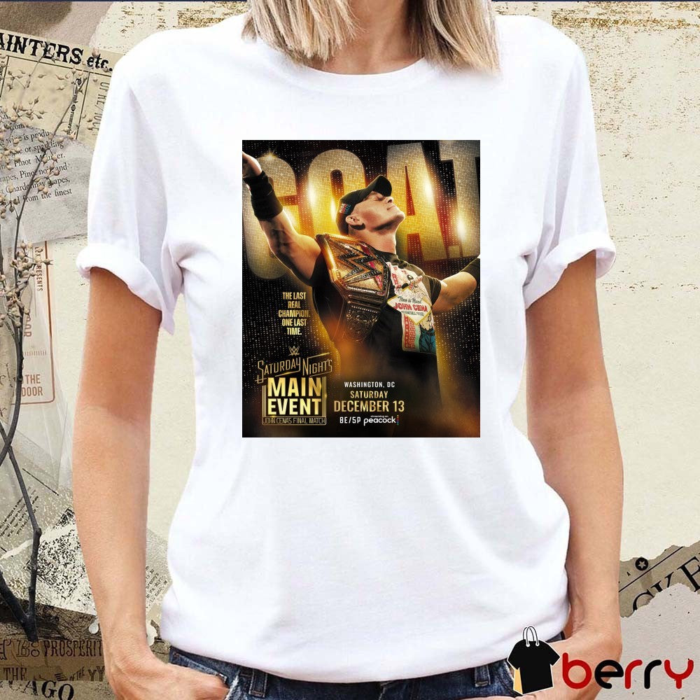 WWE John Cena Saturday Night’s Main Event December 13 in Washington D.C Poster t-shirt