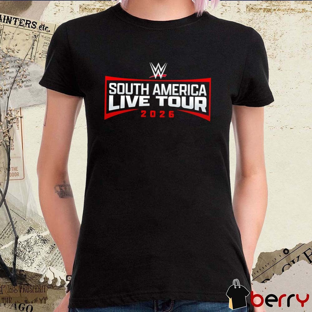 WWE South America Live Tour 2026 Logo t-shirt