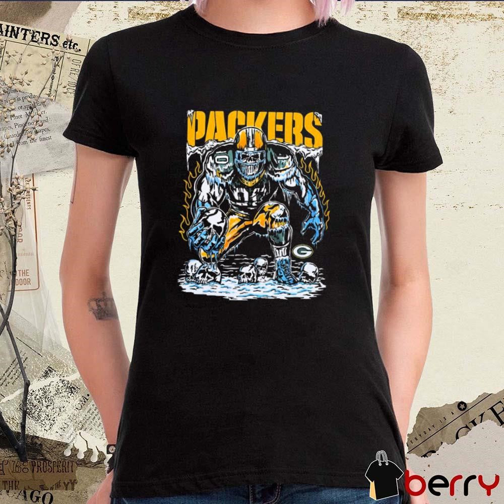 Warren Lotas x Green Bay Packers Skeleton NFL Football t-shirt