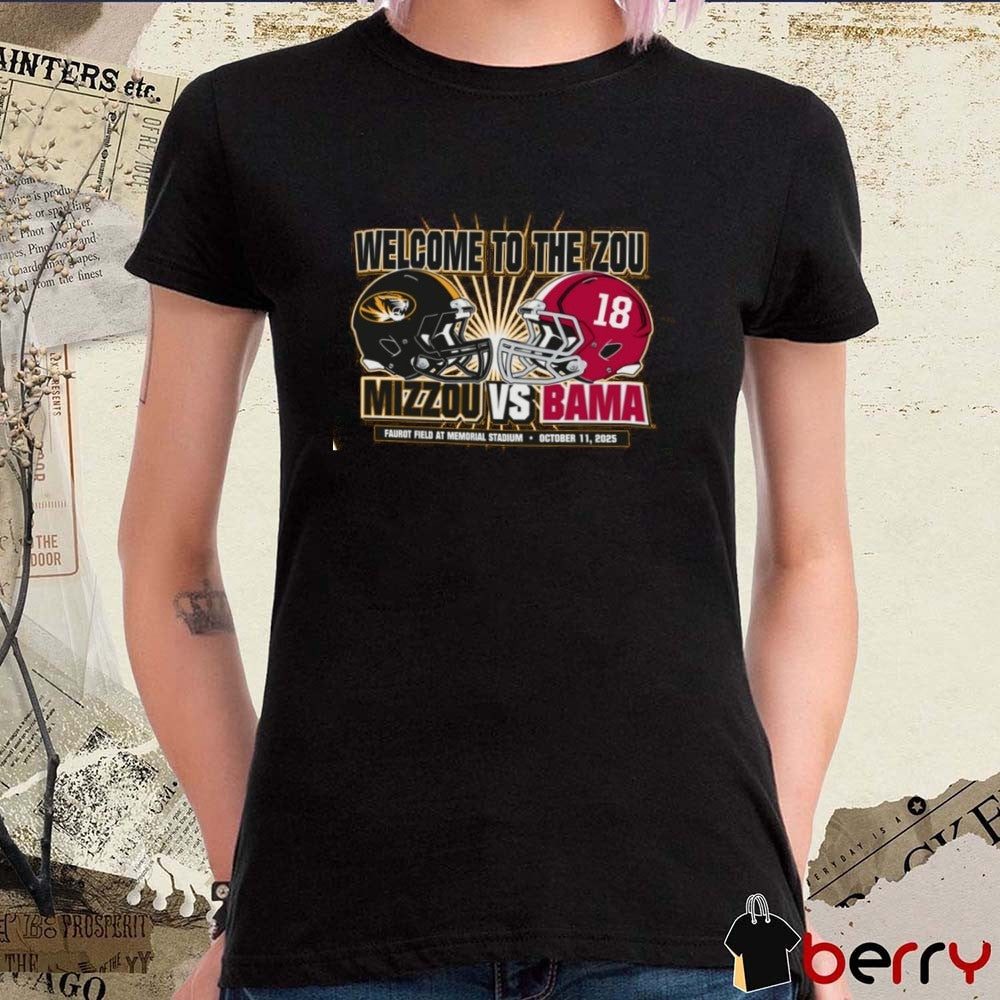 Welcome To The Zou Mizzou Tiger vs Alabama Crimson Tide Game Day October 11 2025 t-shirt