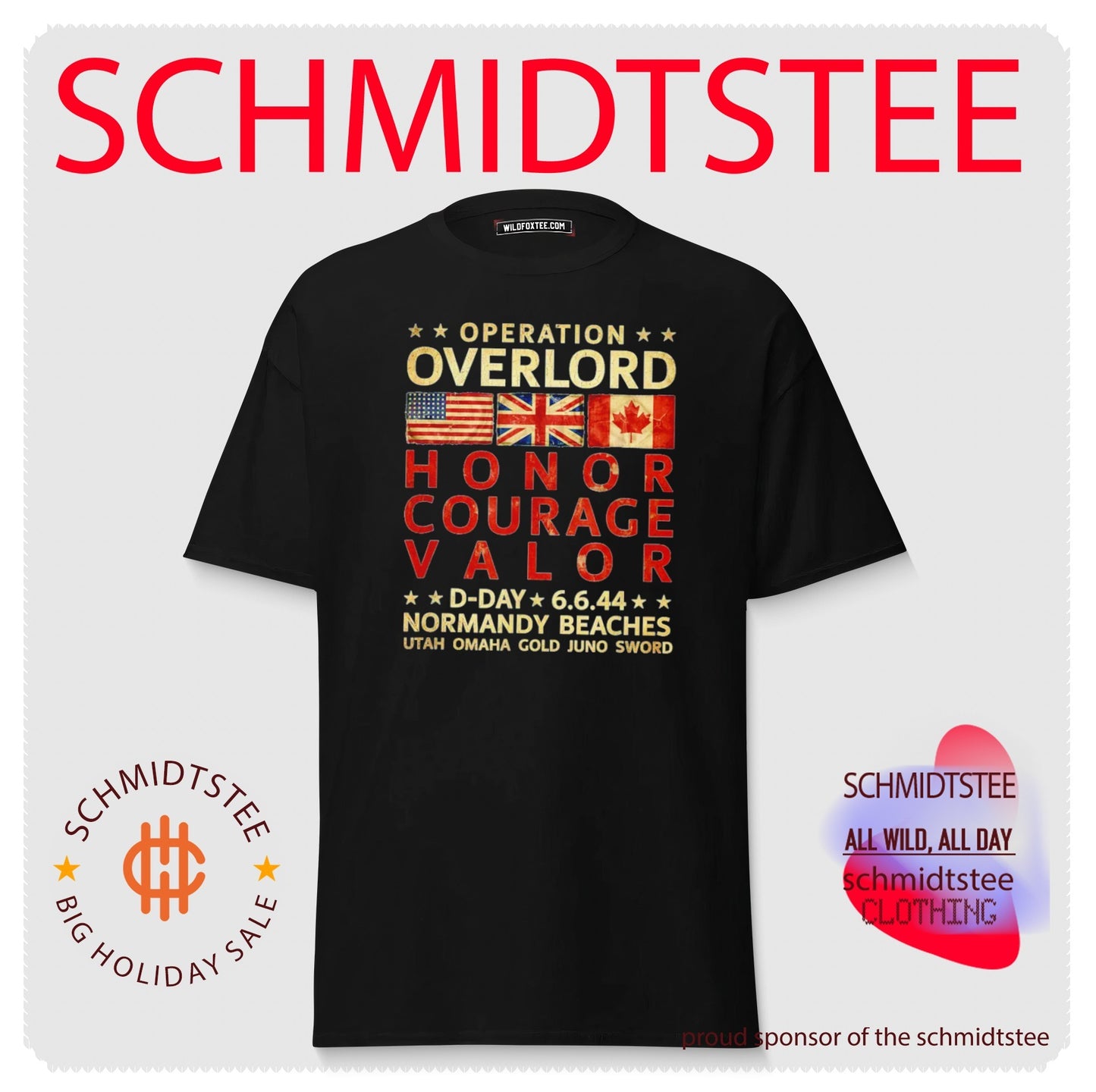 Operation Overlord D-Day Honor Courage Valor WWII shirt