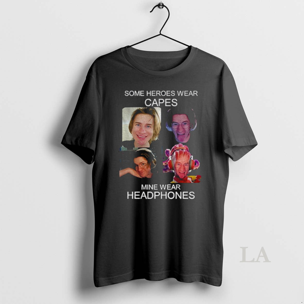 Original Some Heroes Wear Capes Mine Wear Headphones T Shirt Tuzl69