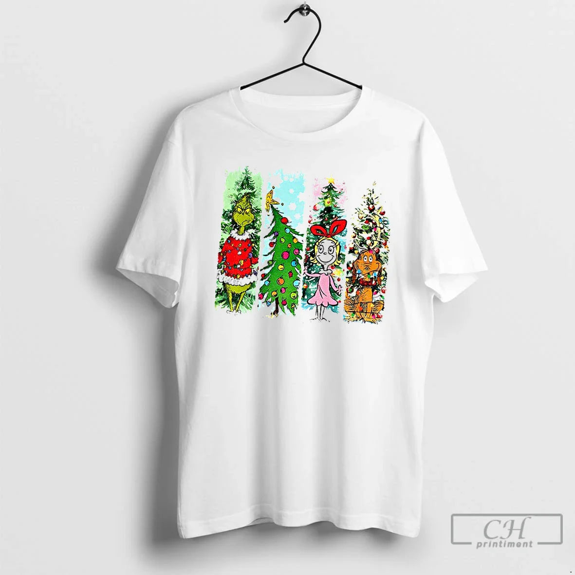 Premium Grinchmas And Friends Xmas Characters Merry Christmas T Shirts