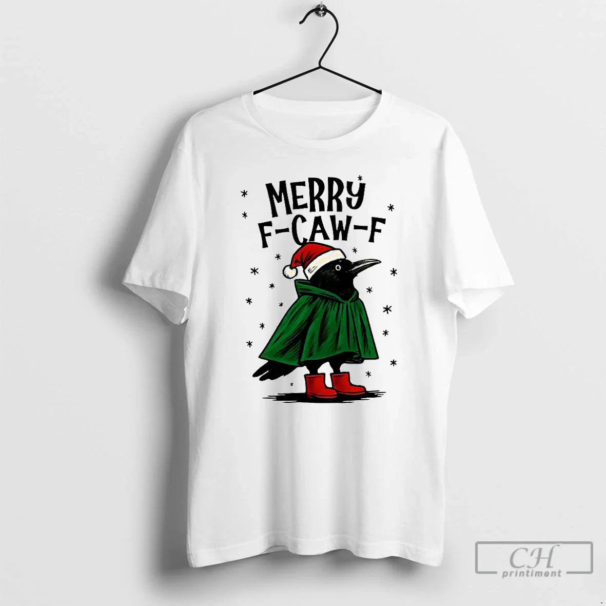 Premium Merry F Caw F Christmas T Shirts