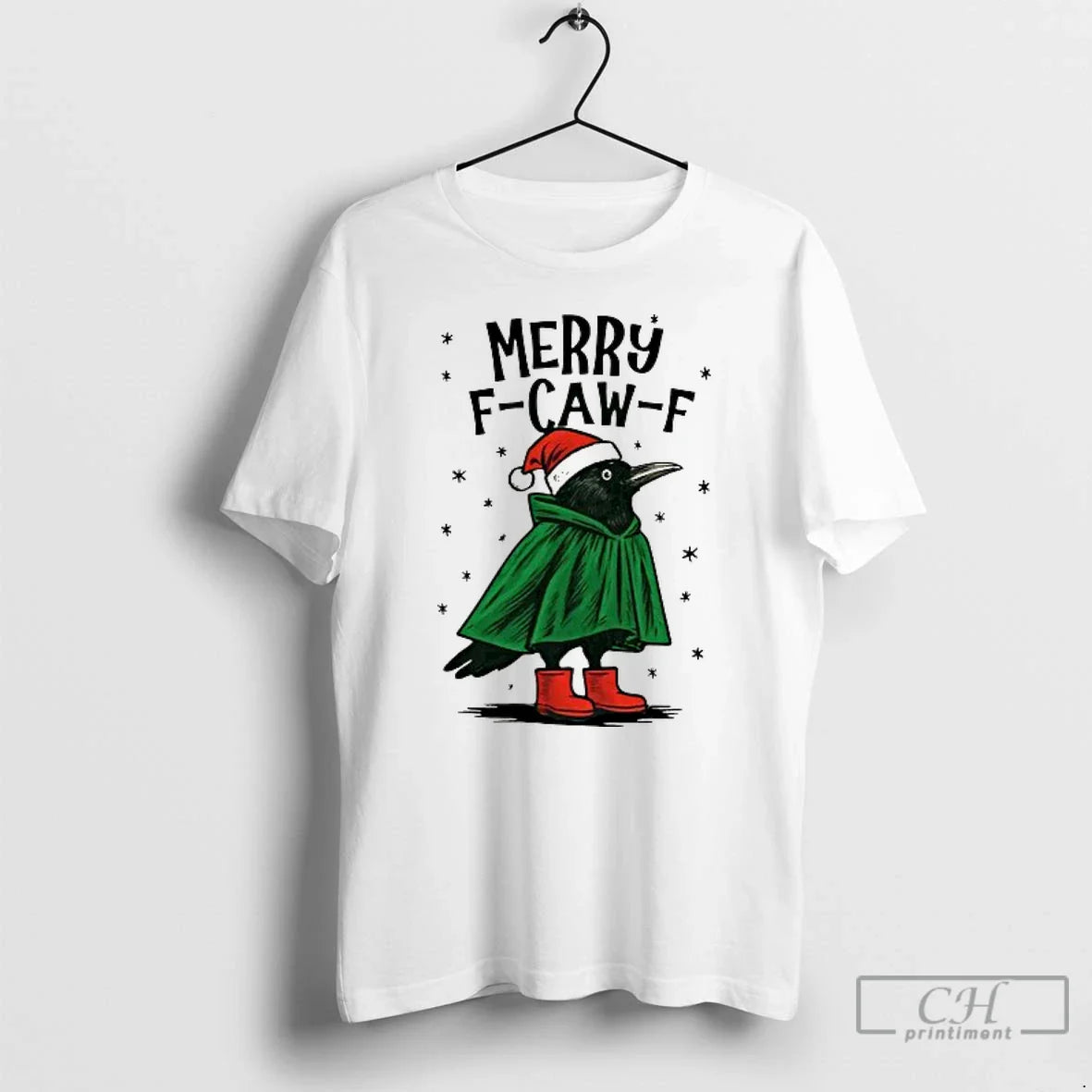 Premium Merry F Caw F Funny Christmas T Shirts