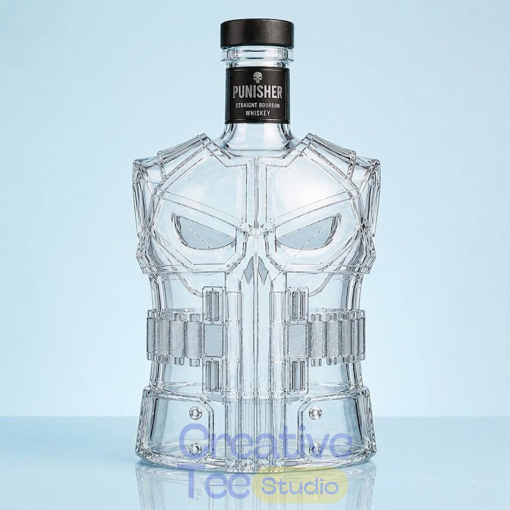 Punisher Skull Tactical Armor Whiskey Bottle – Limited Edition