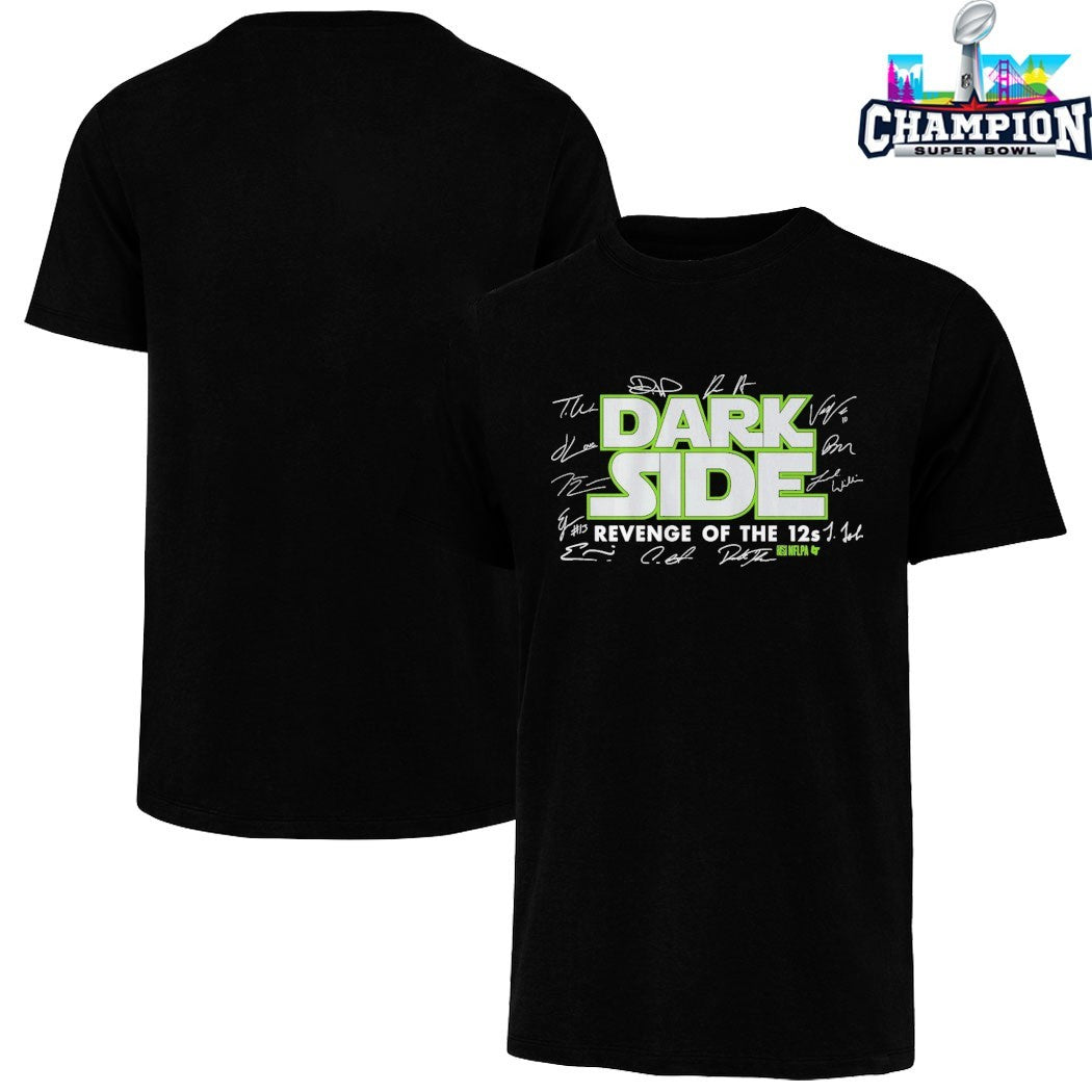 Sam Darnold Dark Side Revenge Of The 12s Champions Seattle Seahawks Signatures T-shirts