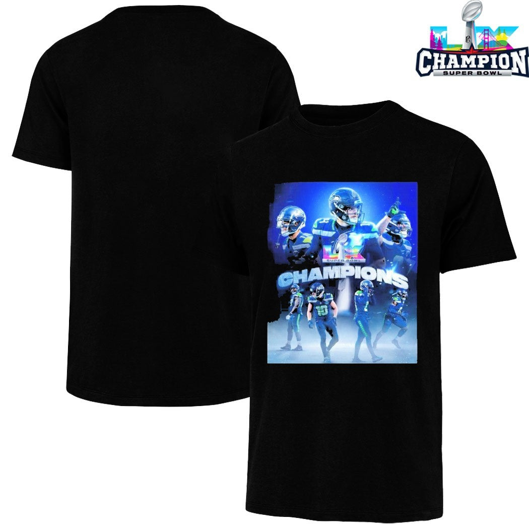 Seattle Seahawks Team Super Bowl Champions 2025 Shirt