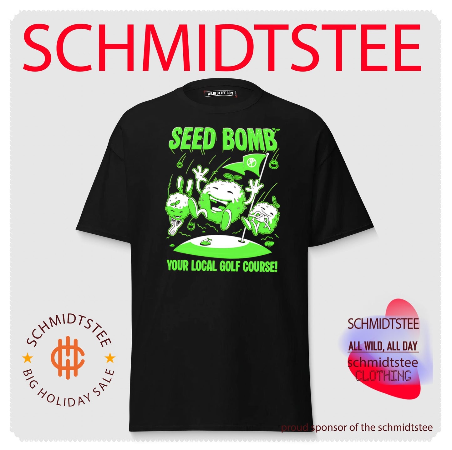 Seed bomb your local golf course cartoon shirt