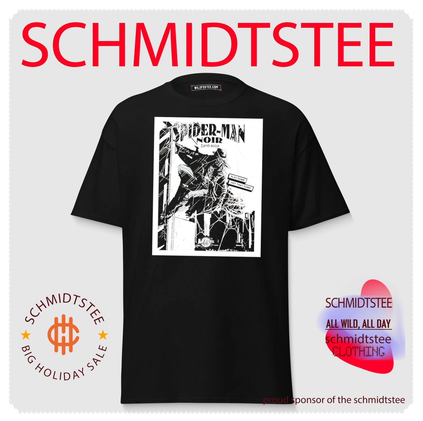 Spider man noir earth 90214 play dumb not that dumb Marvel graphic shirt