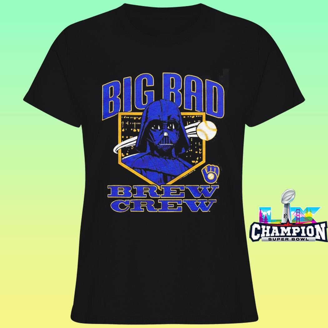 Star Wars X Mlb 2026 Star Wars Day Milwaukee Brewers Dark Side Darth Vader Big Bad Brew Crew Shirt