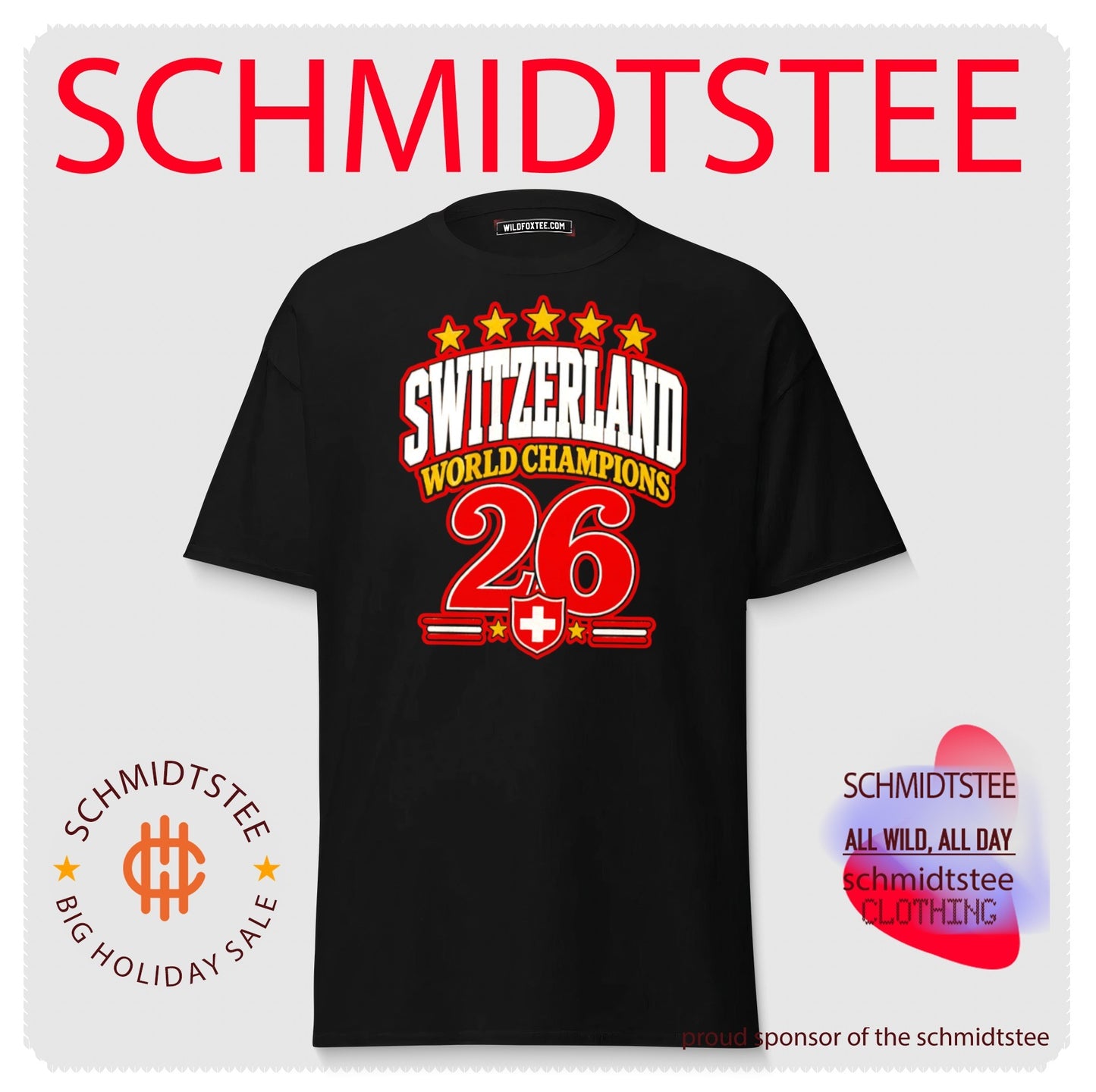 Switzerland 2026 World Champions flag shirt