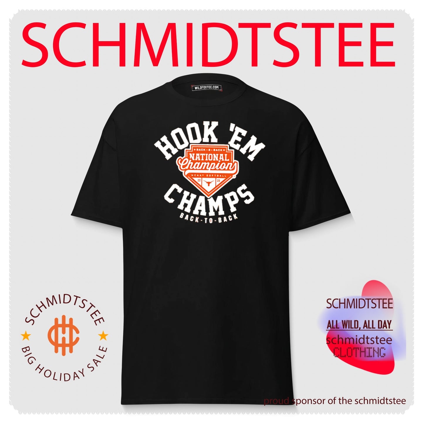 Texas Longhorns Softball Hook ‘Em 2026 National Champions back to back shirt