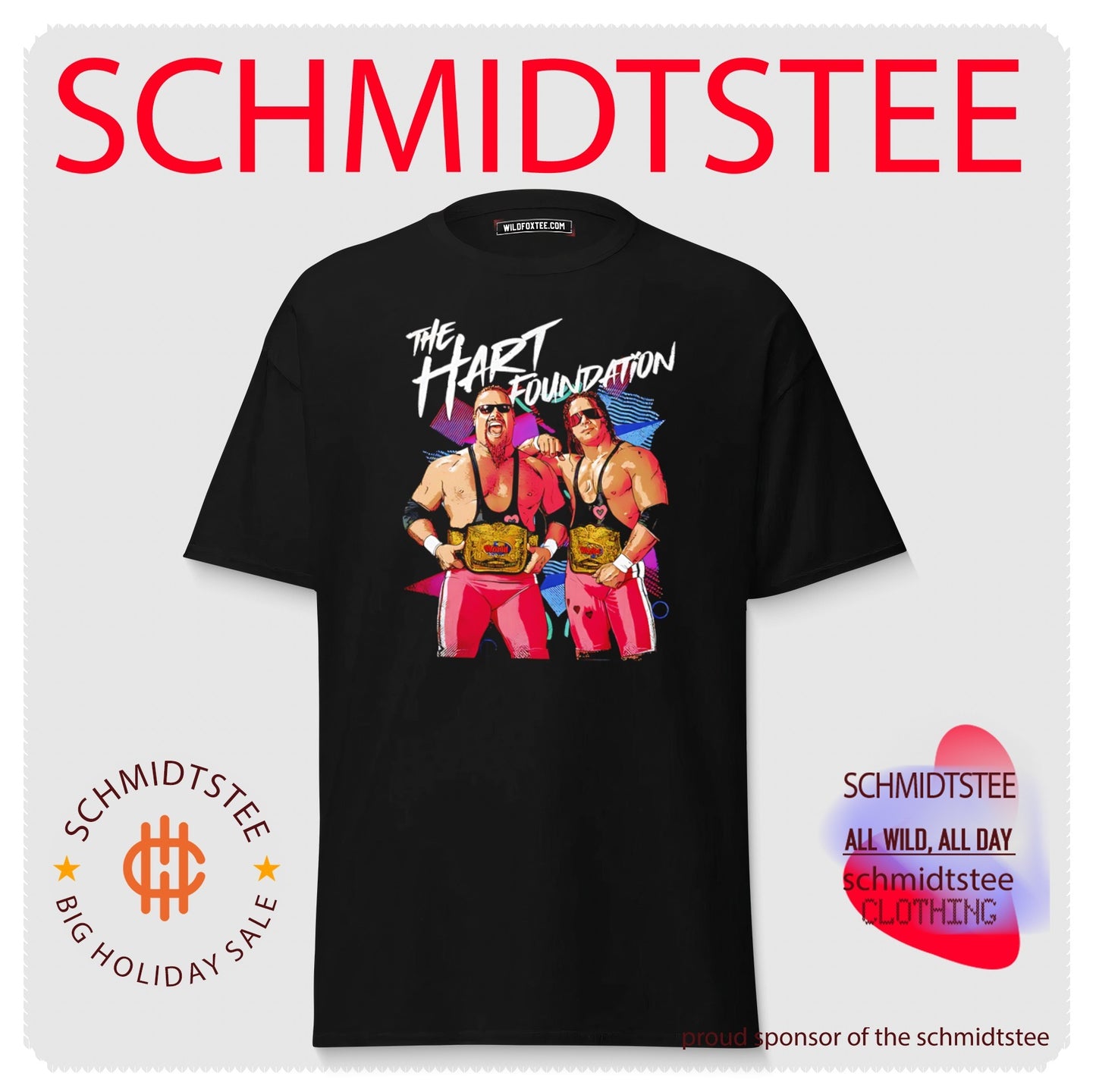 The Hart foundation WWE illustration shirt