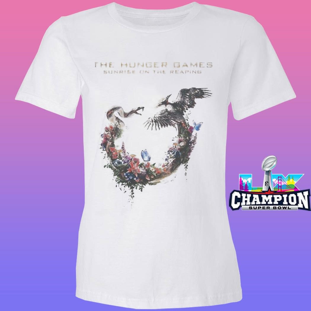 The Hunger Games Sunrise On The Reaping Logo Snake And Bird Shirt