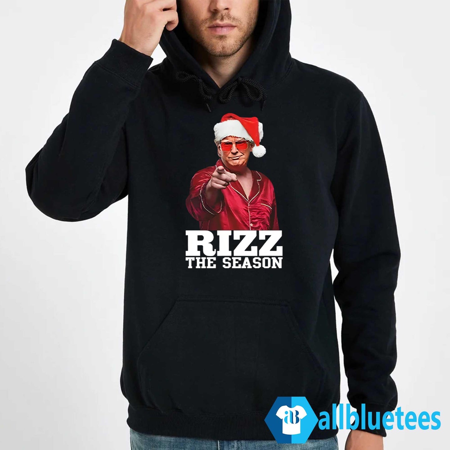 Trump Christmas Santa Pajama Rizz The Season Shirt