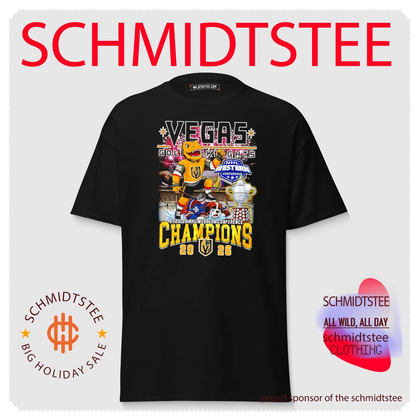 Vegas Golden Knights 2026 Western Conference Champions mascot shirt