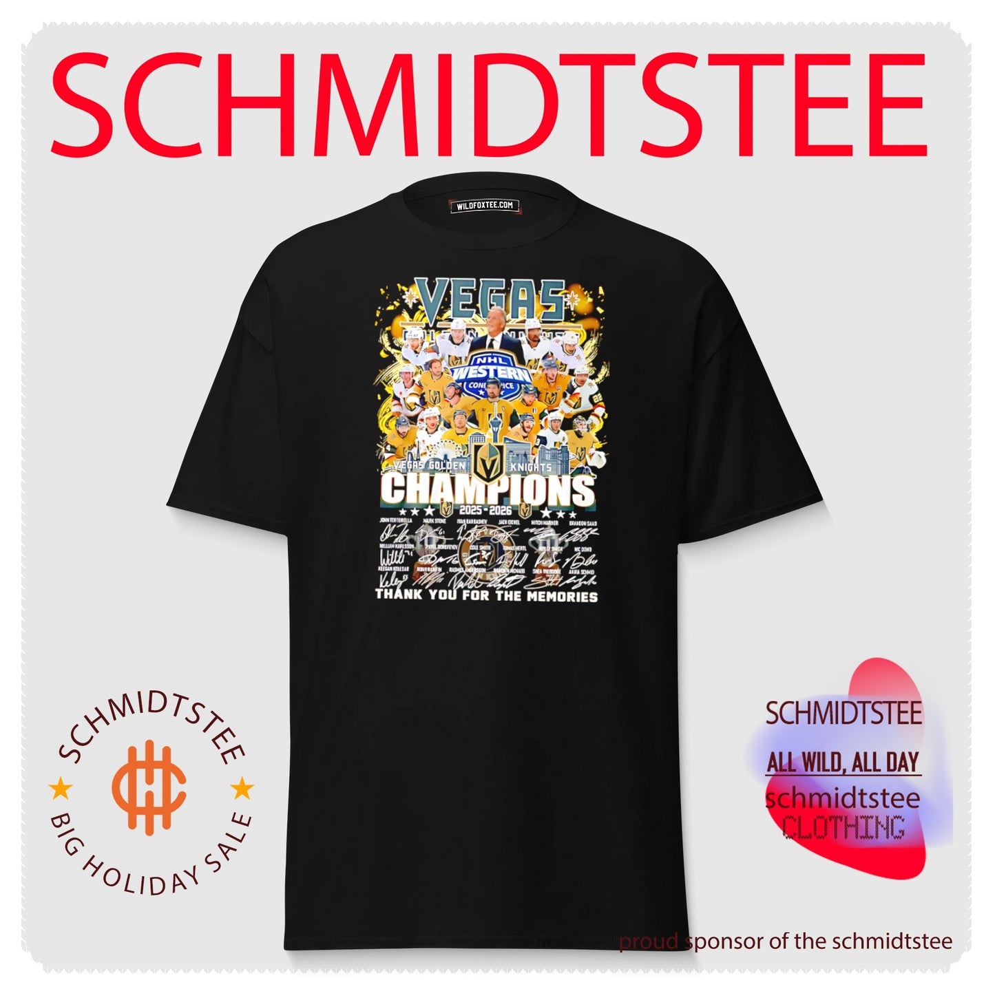 Vegas Golden Knights Champions 2025-2026 thank you for the memories signature shirt