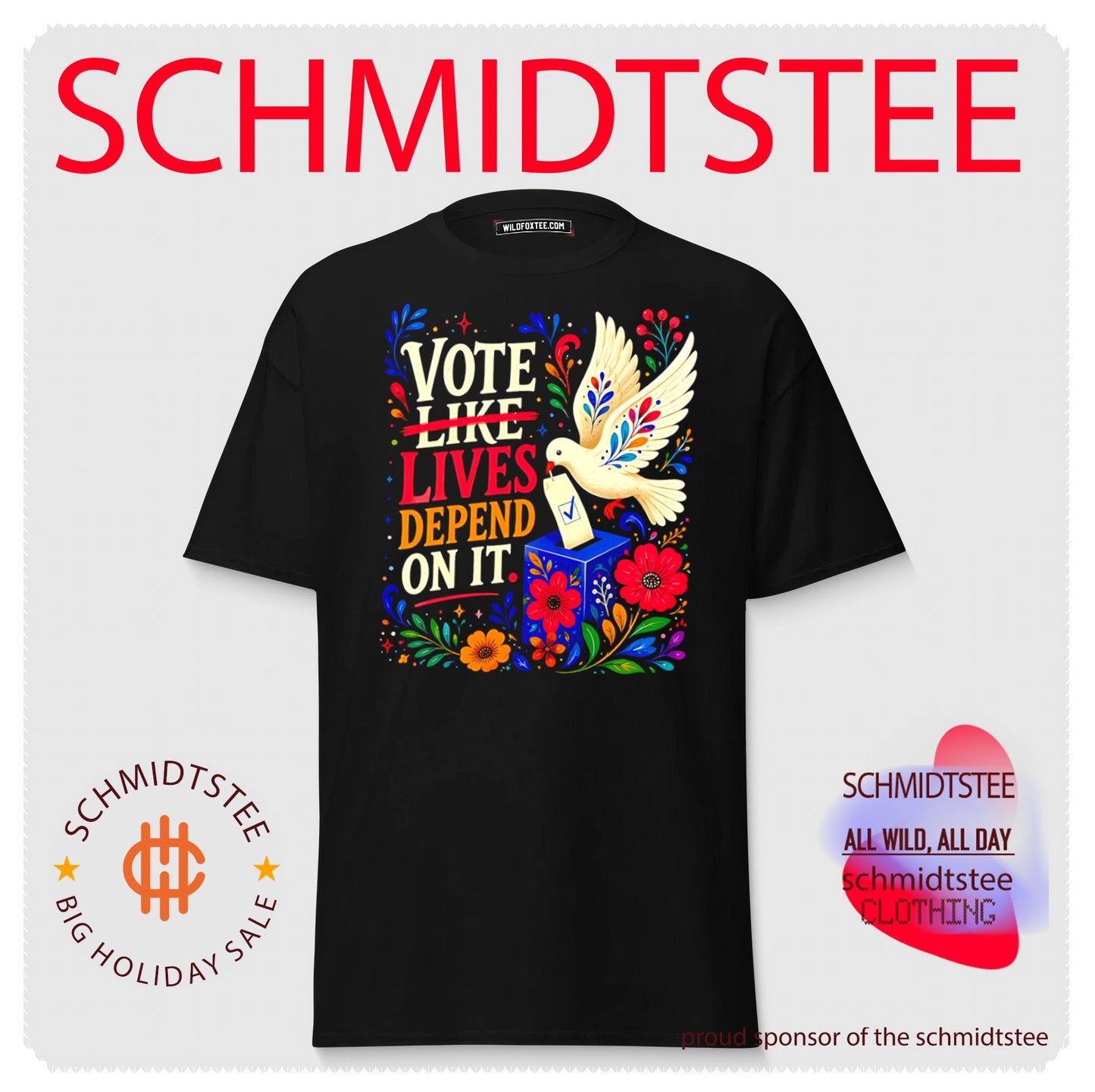 Vote like lives depend on it graphic shirt
