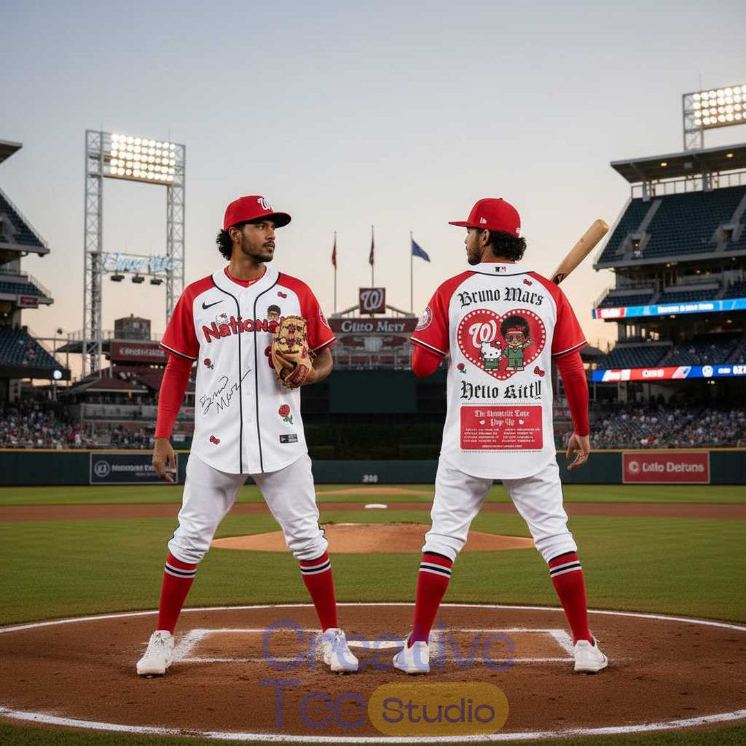 Washington Nationals x Bruno Mars Hello Kitty 2026 Baseball Jersey