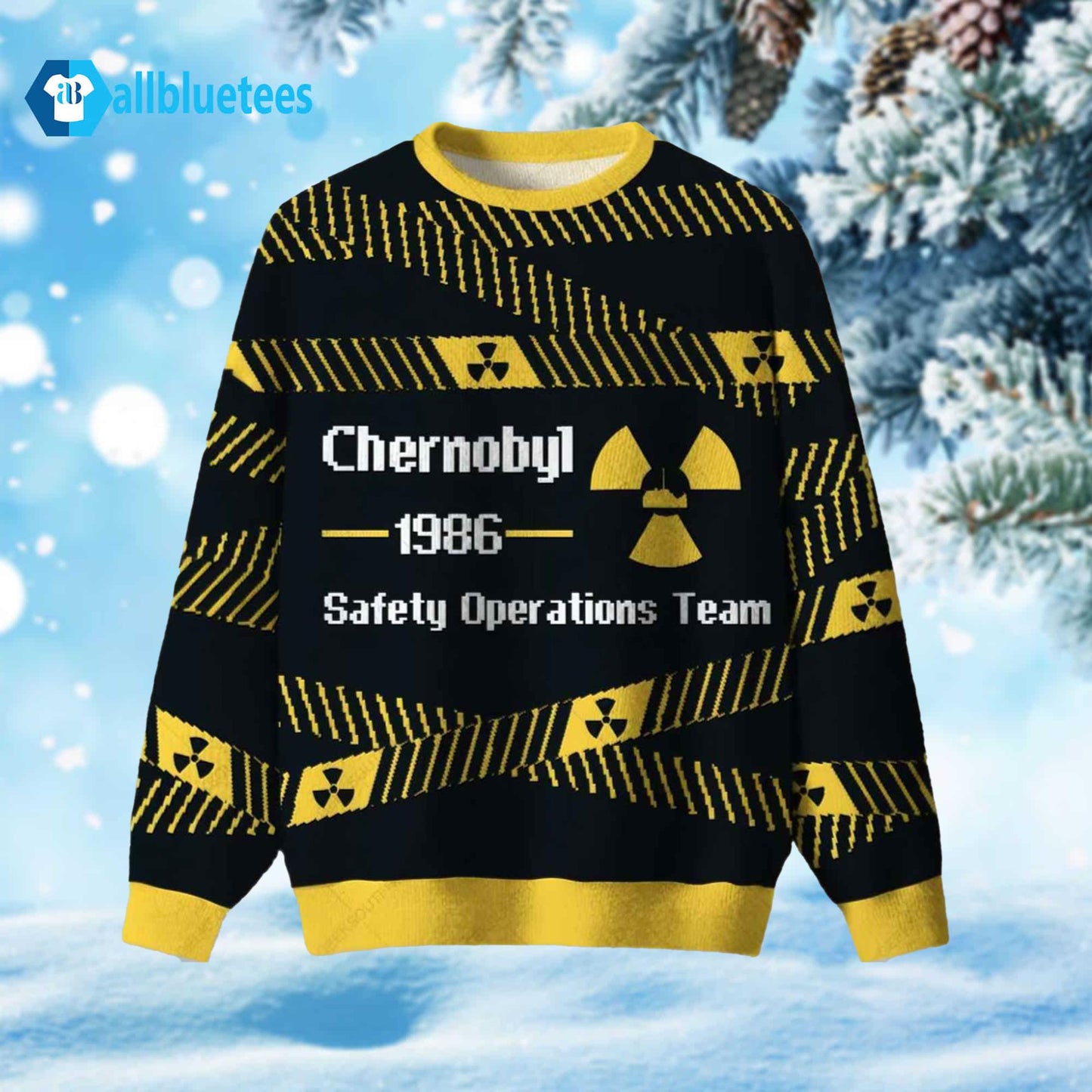 Yellow Chernobyl 1986 Safety Operations Team Ugly Christmas Sweater