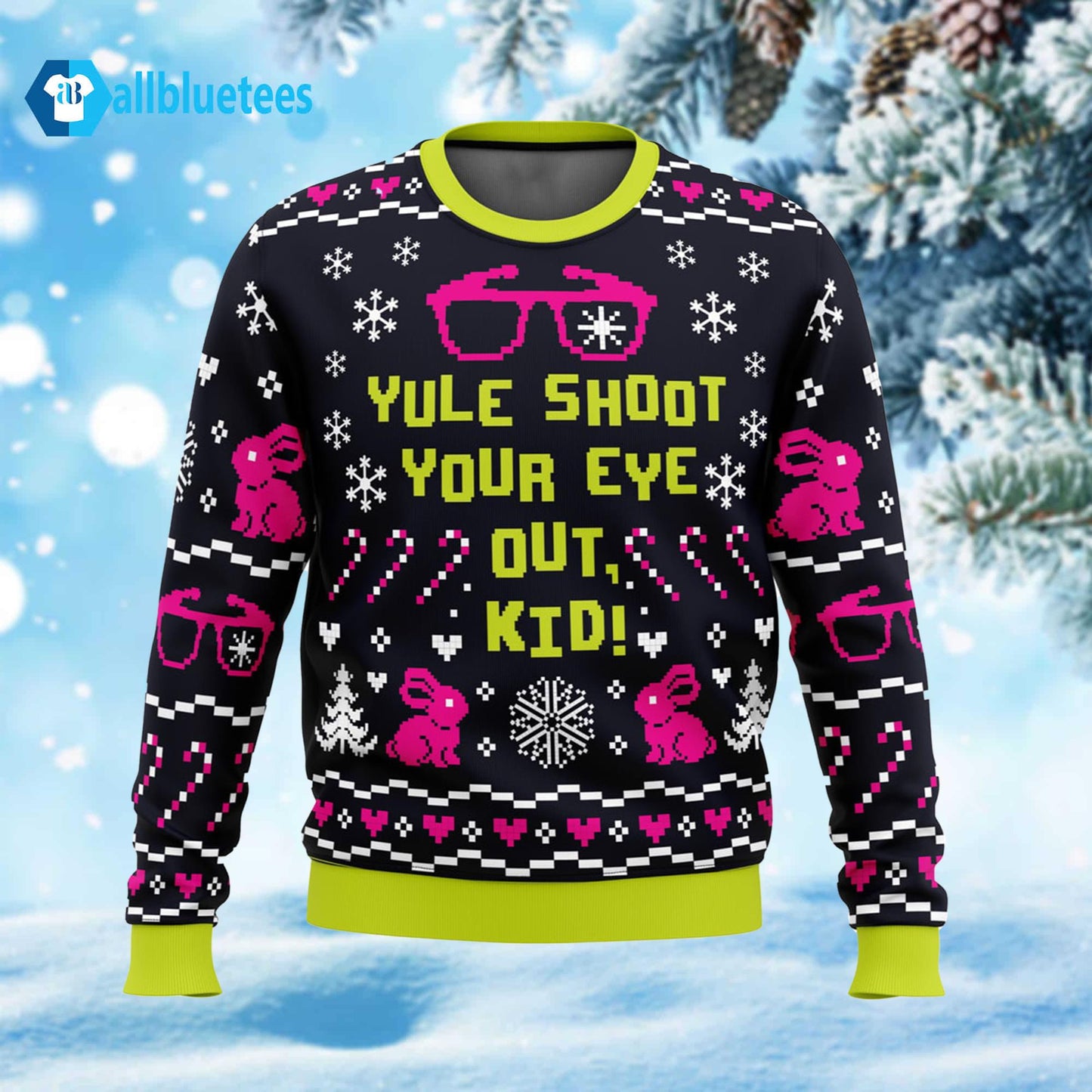 Yule Shoot Your Eye Out Kid Ugly Christmas Sweater