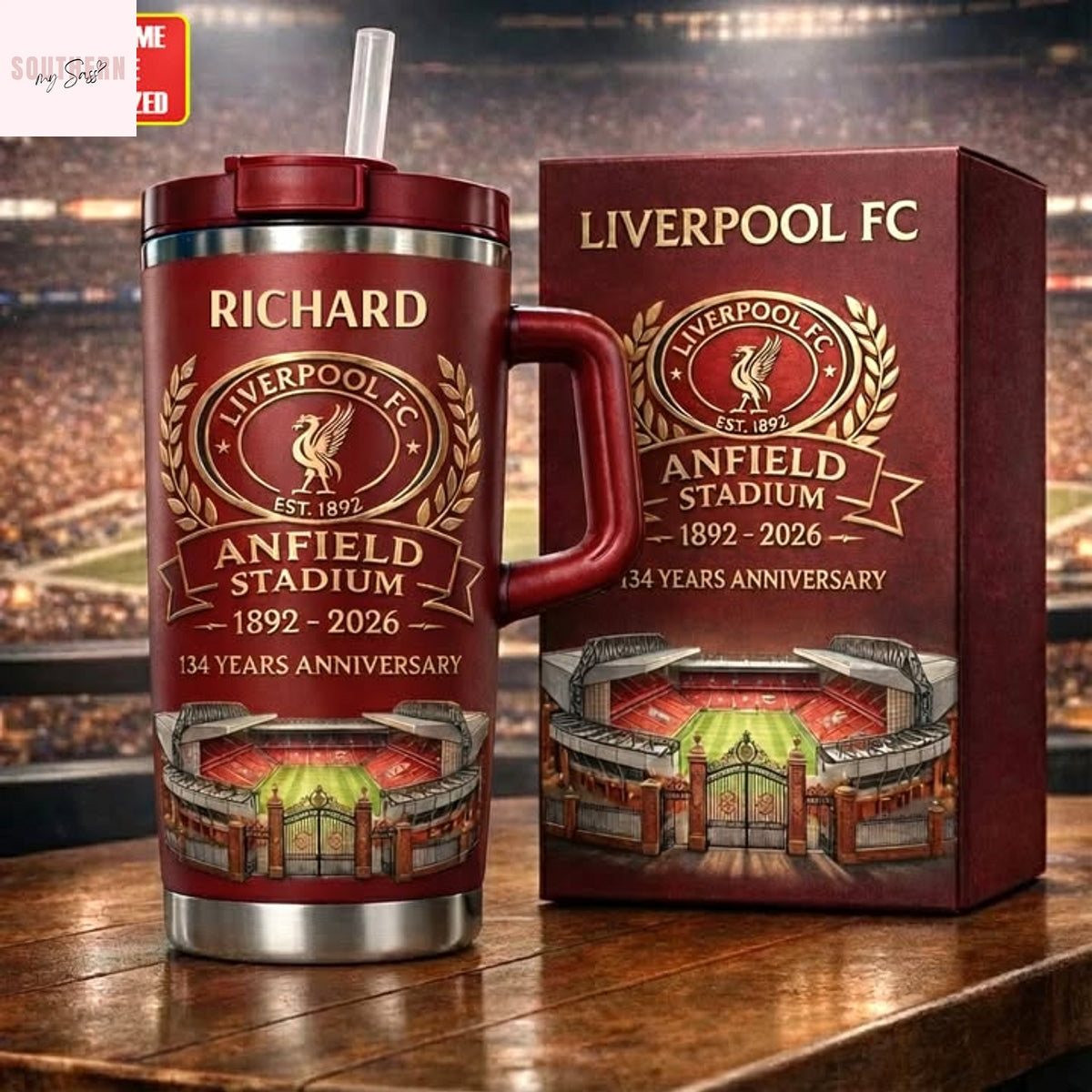 Liverpool FC Anfield Stadium 1892-2026 134 Anniversary Tumbler