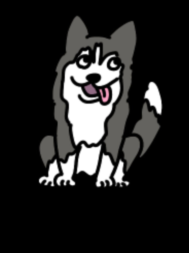 Derpy Siberian Husky Funny Dog Cartoon Cute Meme Art by kpeco