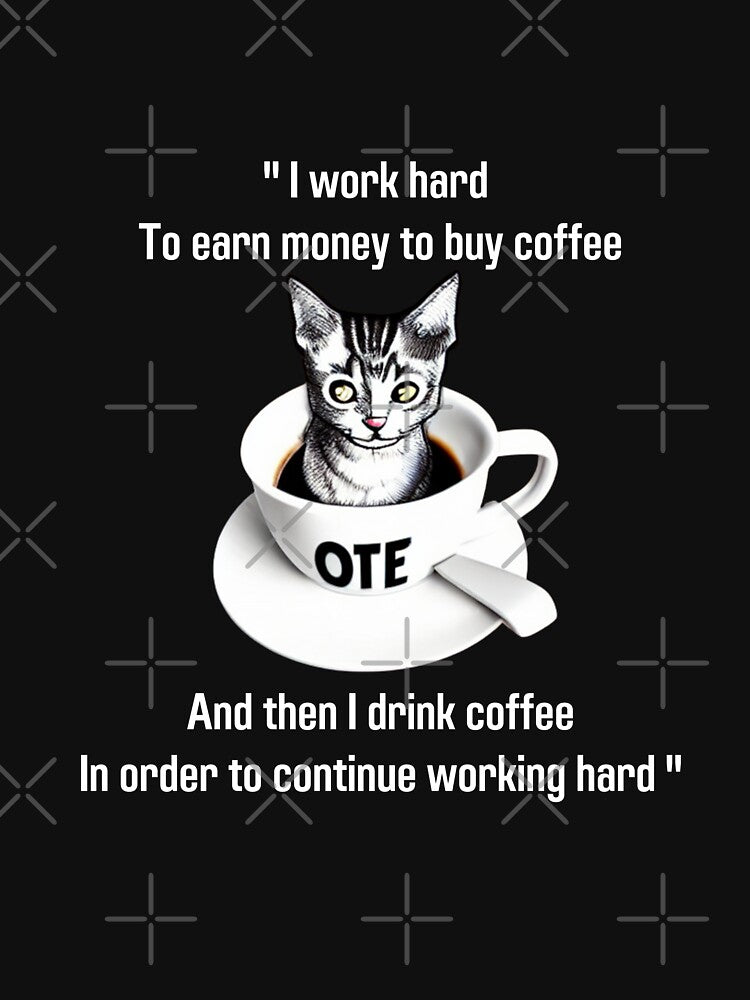 Women's Novelty Sarcastic Funny I work hard to buy coffee lovers by BOHOVIN