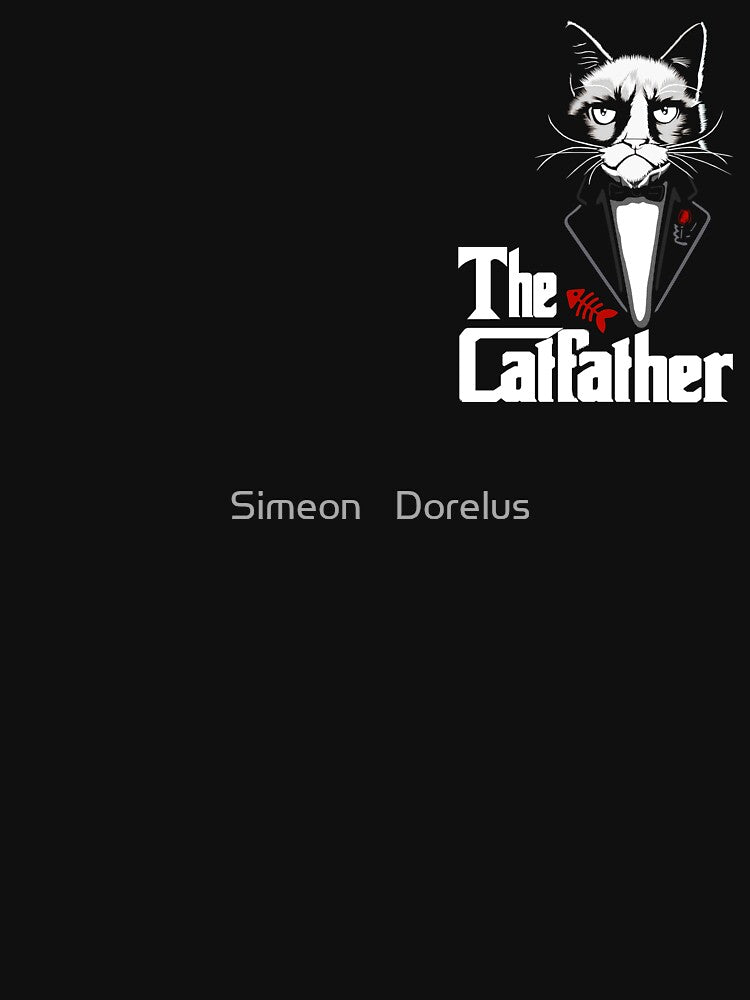 The CatFather Funny Cat Dad- Cat Lover Gifts For Men Fathers Day Birthday by Simeon Dorelus