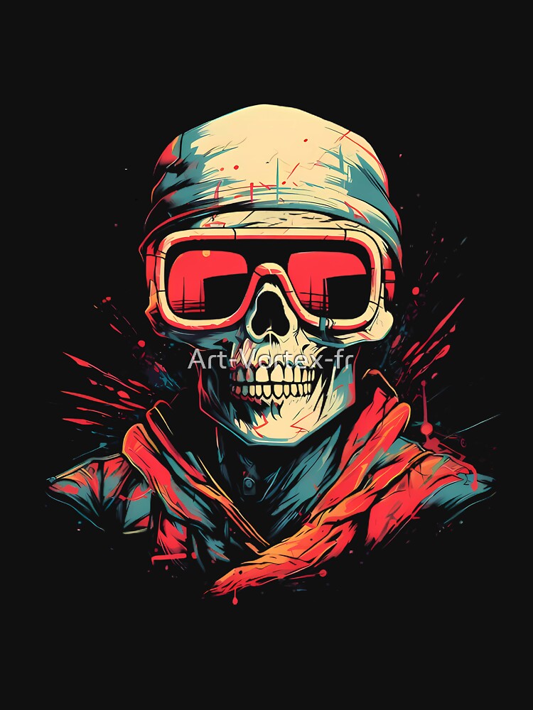 "Vintage Skull: An Attractive Design on T-Shirt" by Art-Vortex-fr