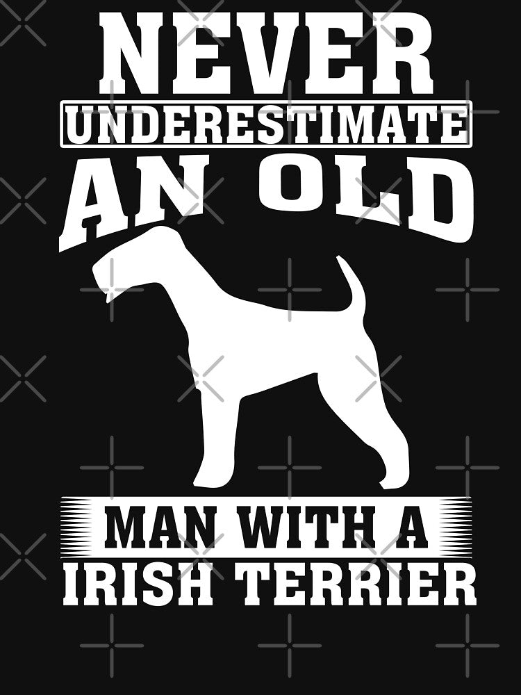 Never Underestimate an Old Man with Irish Terrier by CosmoKitsch