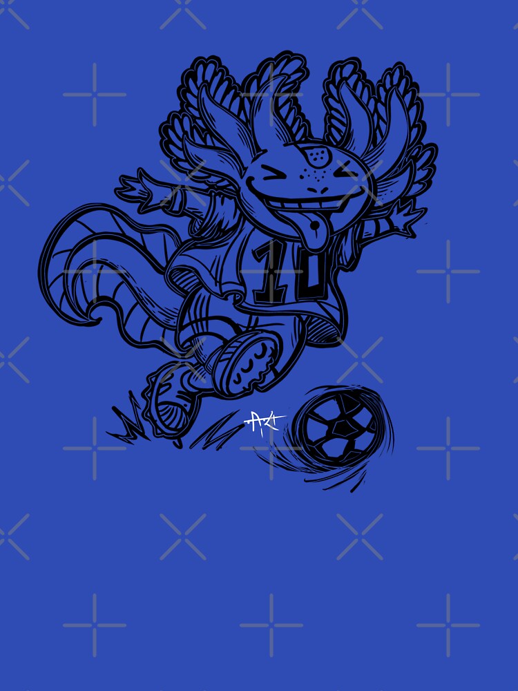 Black Axolotl soccer player by UrielCalavera