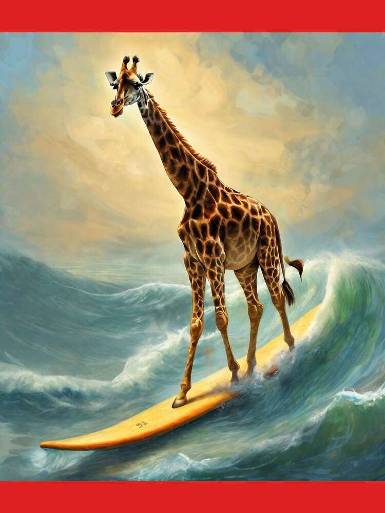 "Giraffe Surfing: A Captivating Image of Wildlife in Action" by Artisticanvas