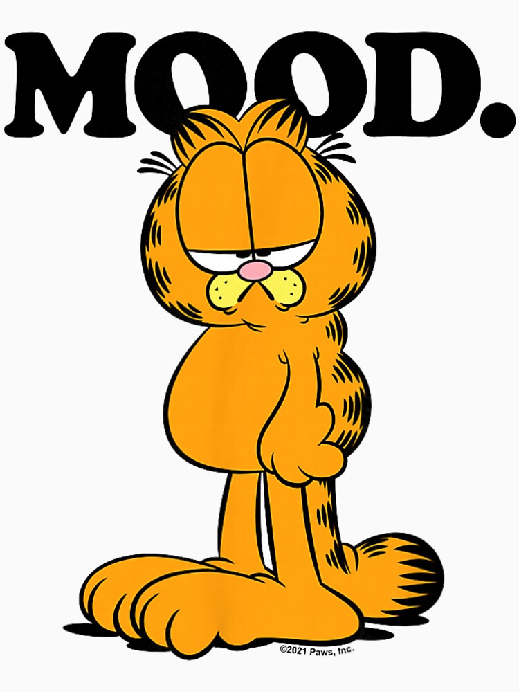 Garfield Mood Relatable Grumpy Face Funny Meme by JosePres