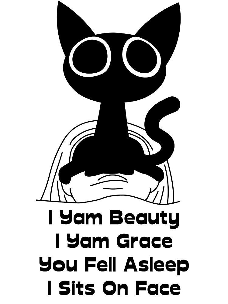 Funny Cat Sitting On Face by CatShirtDotShop