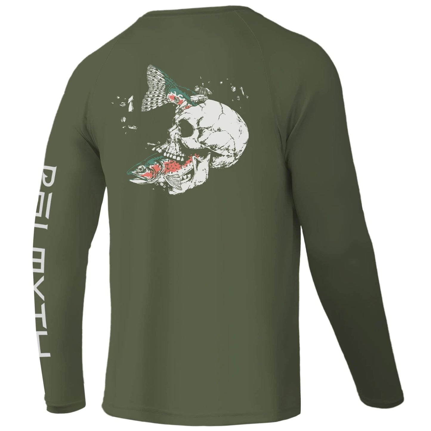 Fishing Shirts for Men Long Sleeve UPF 50+ T Shirt Sun Protection Tee (Milita...