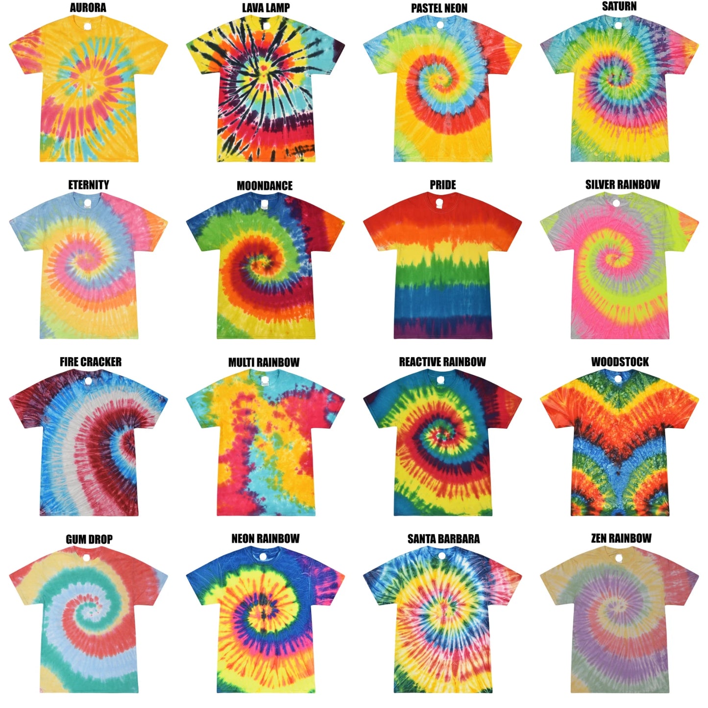 Colortone Unisex Tie Dye T-Shirt Tee Soft Cotton Multi Color S-5XL New