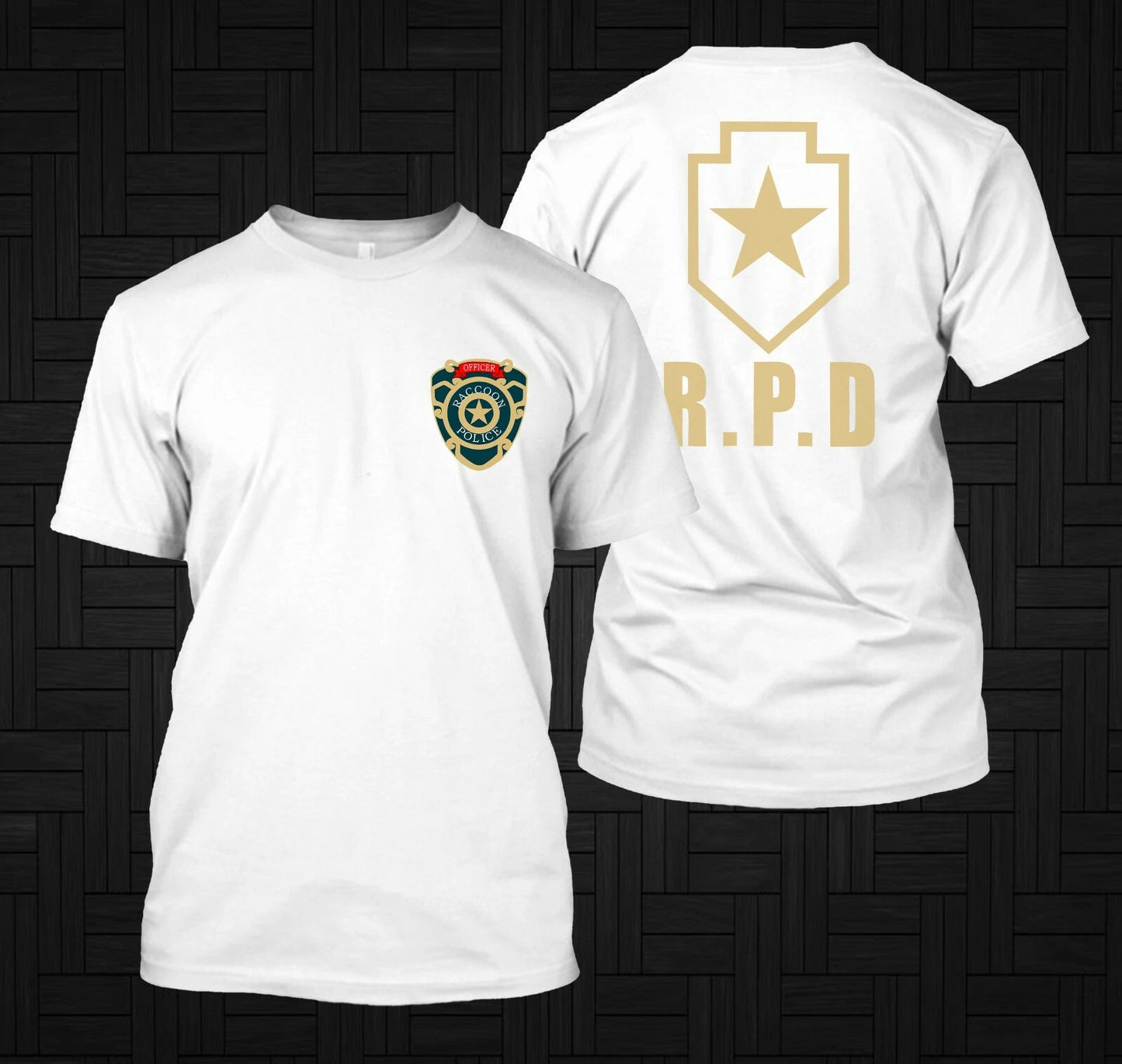 Rare Resident Evil Remake 2 Biohazard RPD The Racco - Custom front and back tee