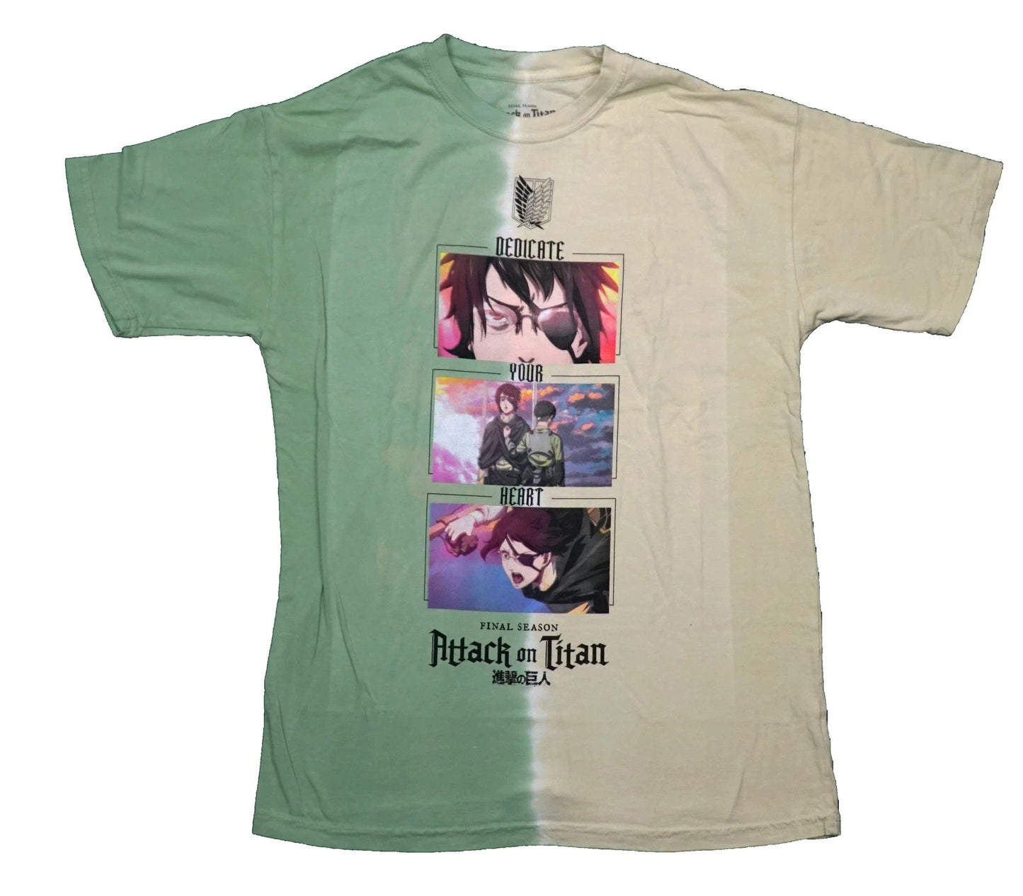 Attack on Titan New Adult T-Shirt - Final Season 3 Panel Images of Hange