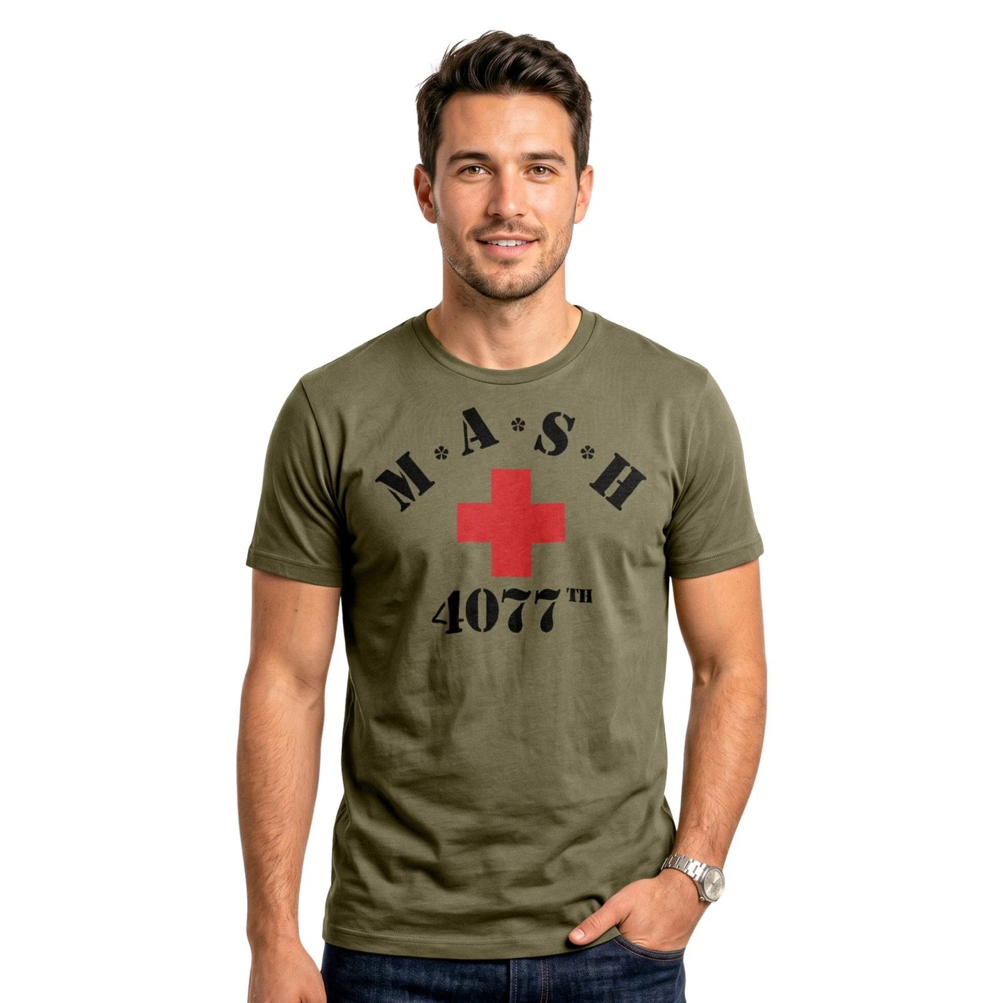 Vintage MAS*H 4077th T-Shirt | Retro Military Army 80s TV Show Comedy USA Tee