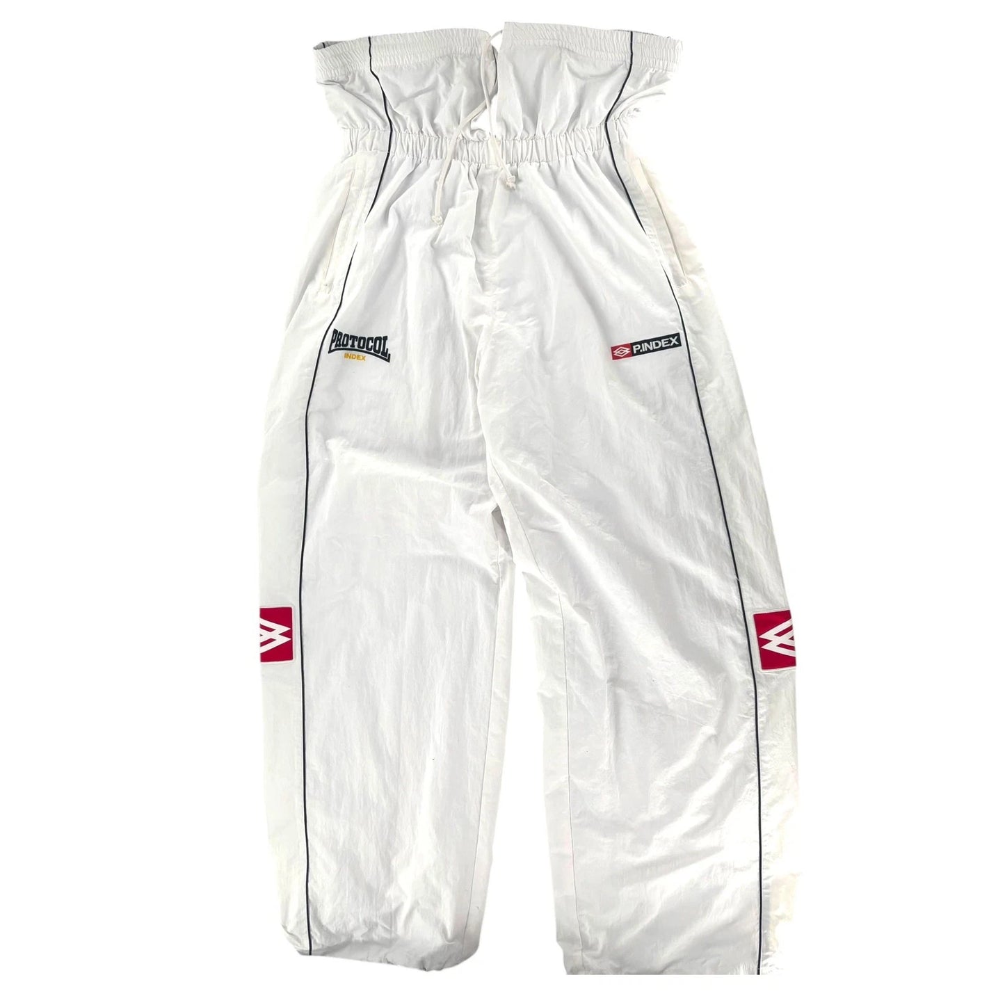 Size L Protocol Folded Track Pants White