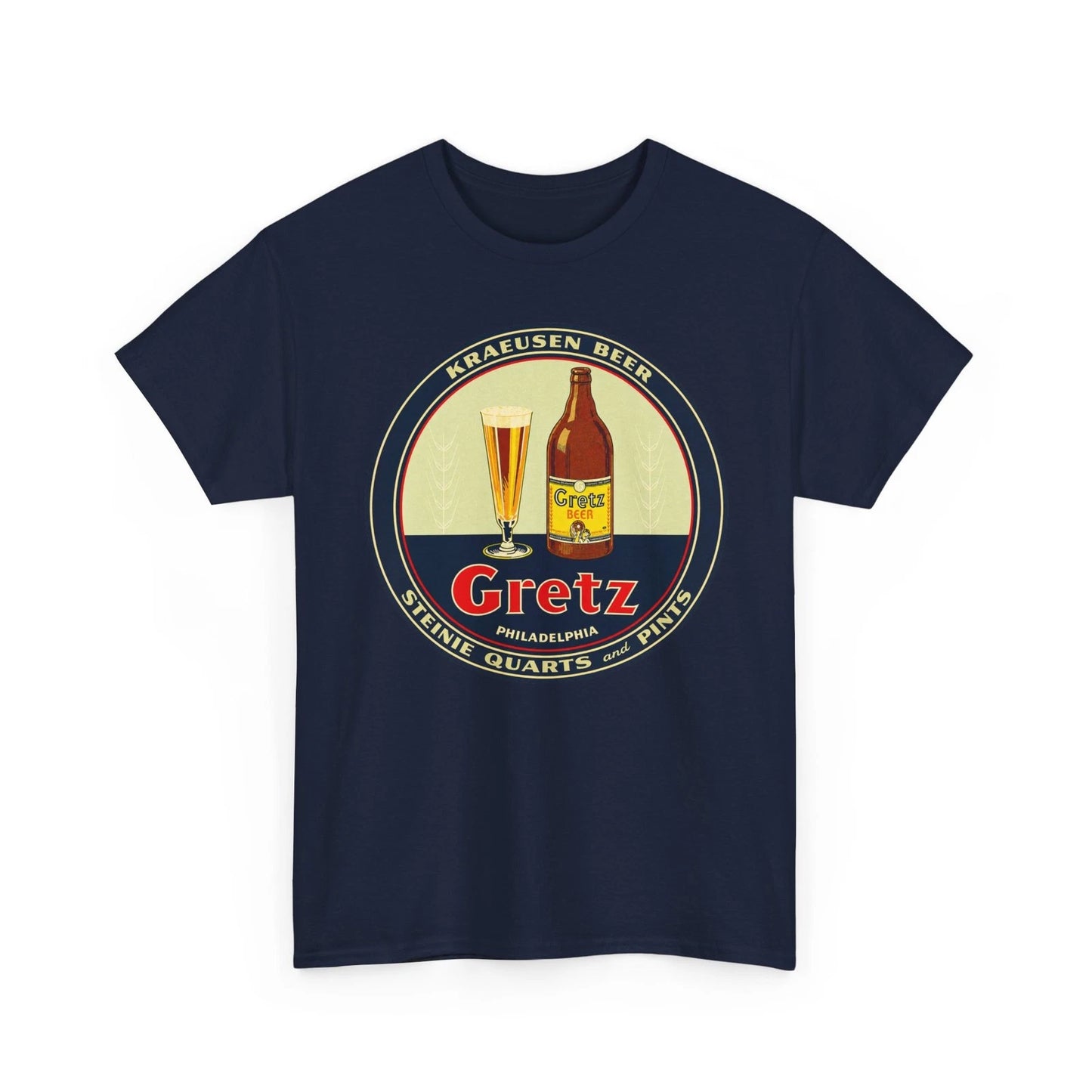 Kraeusen Beer Gretz Brewing Co. Philadelphia PA Brewery Retro Breweriana T-Shirt