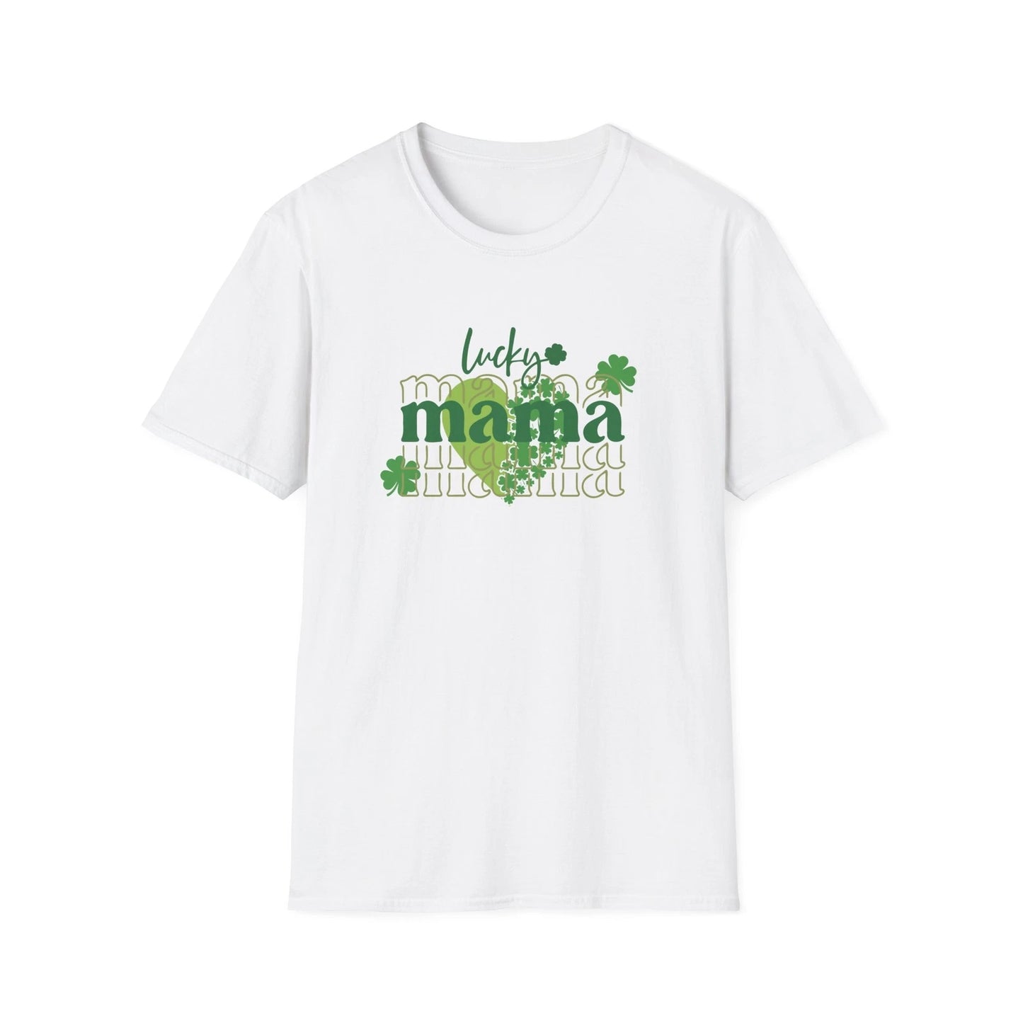 Lucky Mama St Patrick's Day T-Shirt Clover Heart , Paddy's Day Tee Cute Stylish