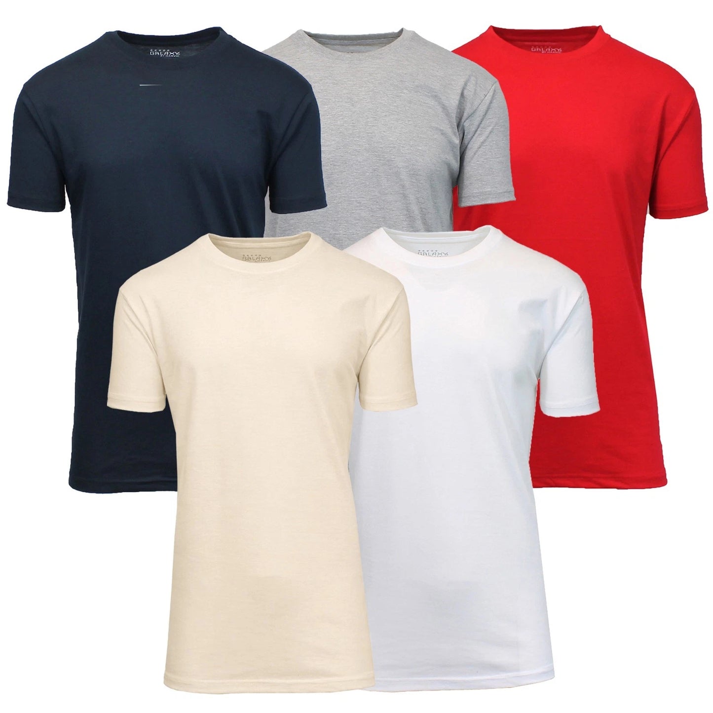 Men’s Modern Fit Crew Neck T-Shirt Soft Breathable Cotton-Poly Blend Casual Tee